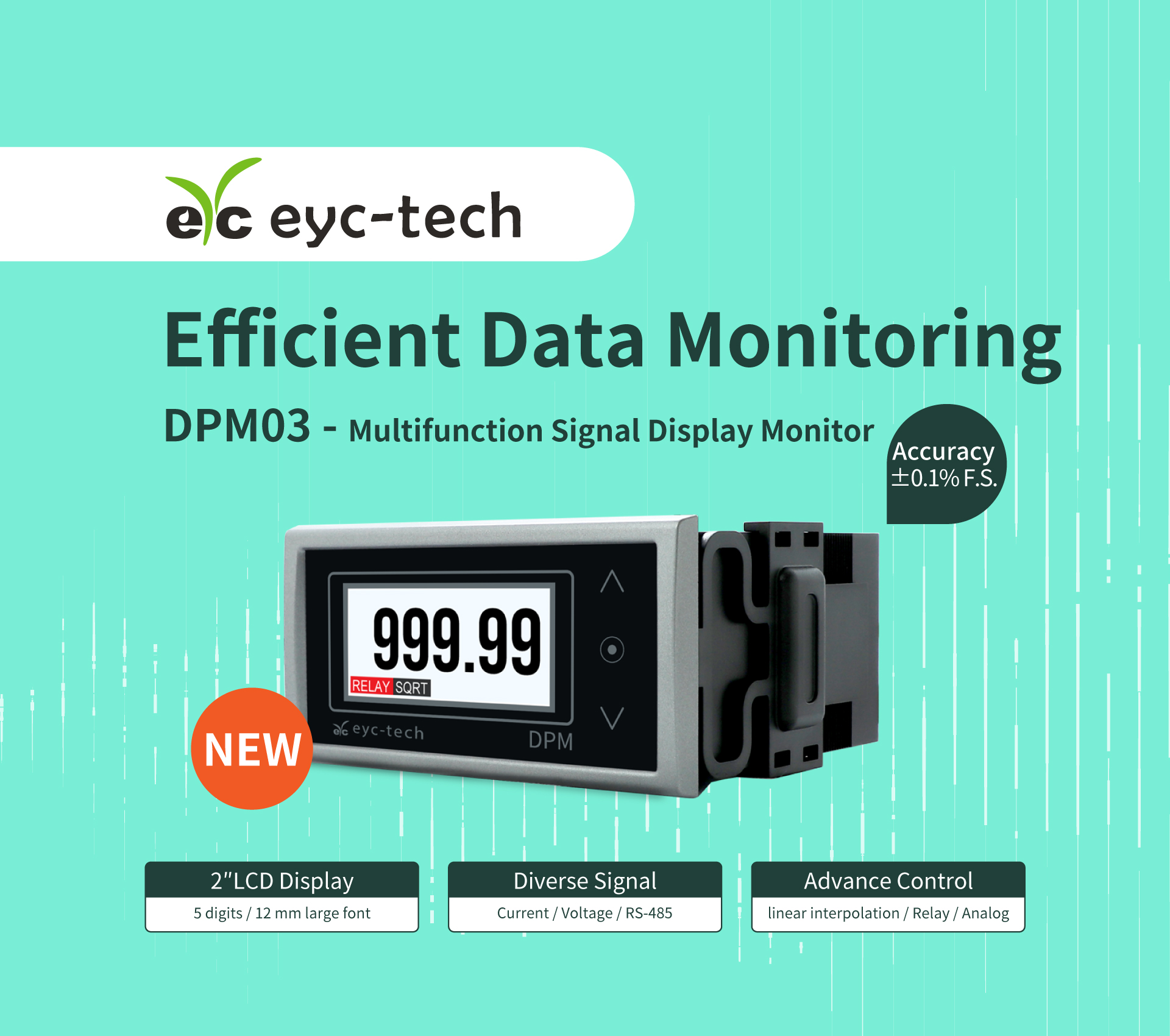 Efficient Data Monitoring ; DPM03 Multifunction Signal Display Monitor